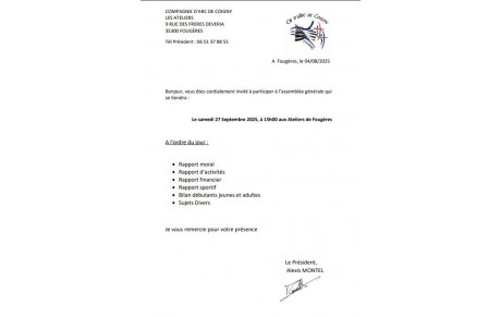 Assemblée Générale Annuelle